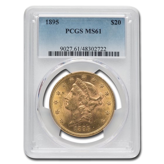 1895 $20 Liberty Gold Double Eagle MS-61 PCGS 1895 $20 Liberty Gold Double Eagle MS-61 PCGS
